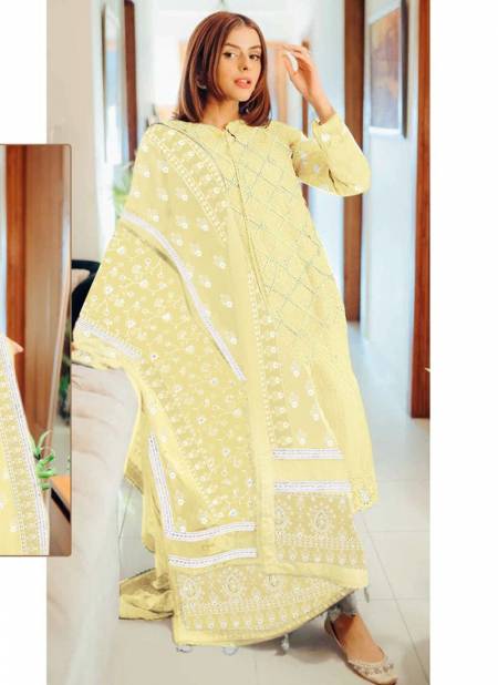 Yellow Colour R 495 NX Ramsha New Latest Ethnic Wear Georgette Salwar Suit Collection R 495 C